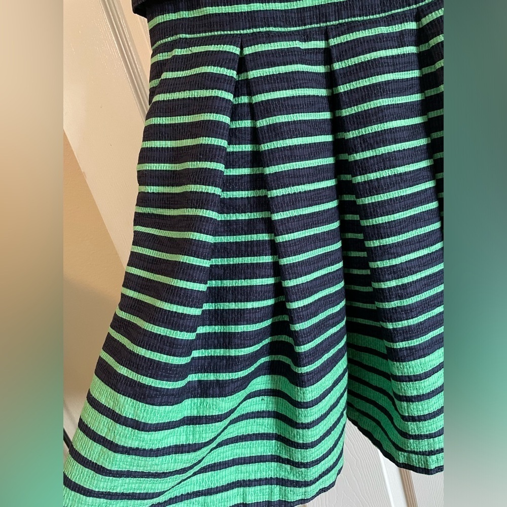 Taylor Size 12 green and blue striped dress - Picture 5 of 16